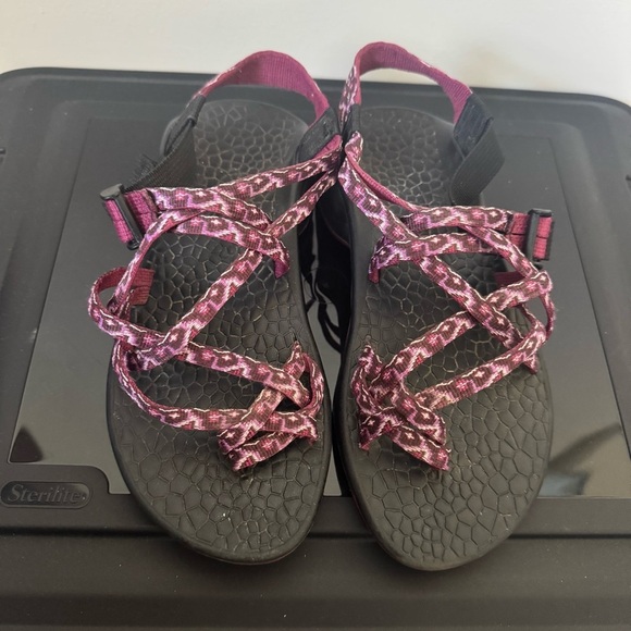 CHACO Women’s 7 Updraft Diamond Row Sandals Double Strap Strappy - Picture 3 of 7